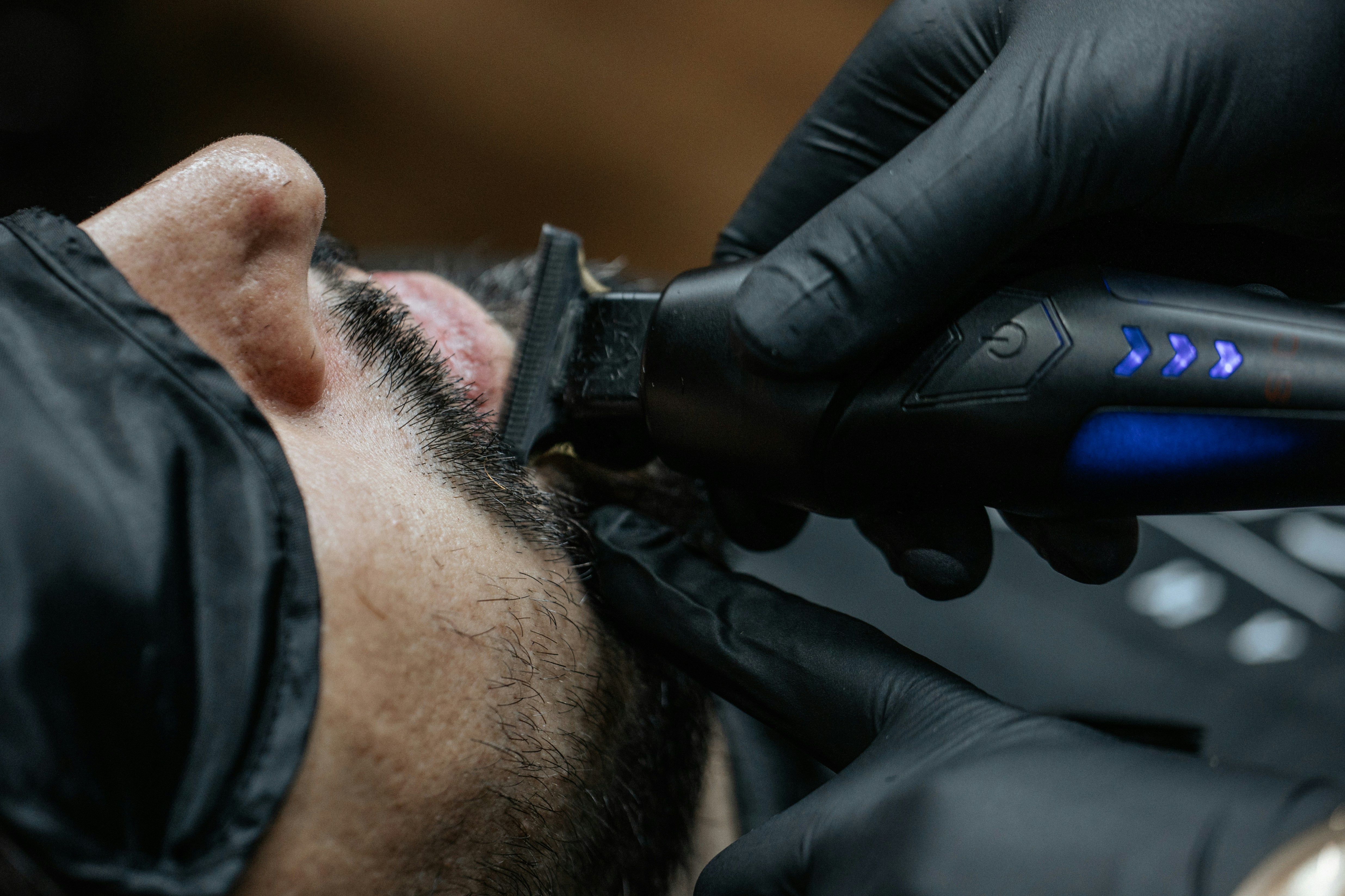 Picture of Adult, Male, Man, Person, Finger, Hairdresser, Head, Face, Haircut