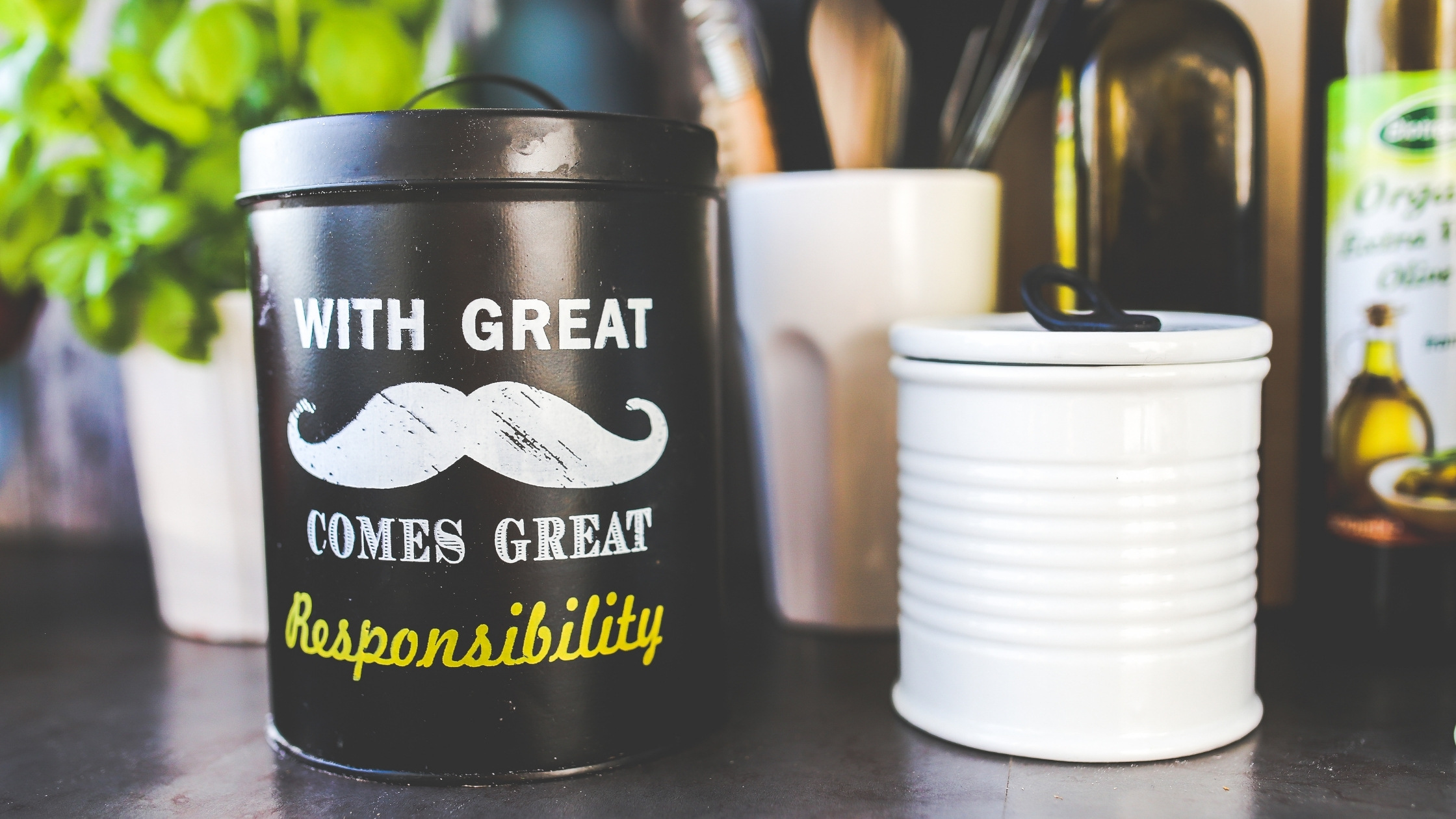 mustache can with funny saying on it
